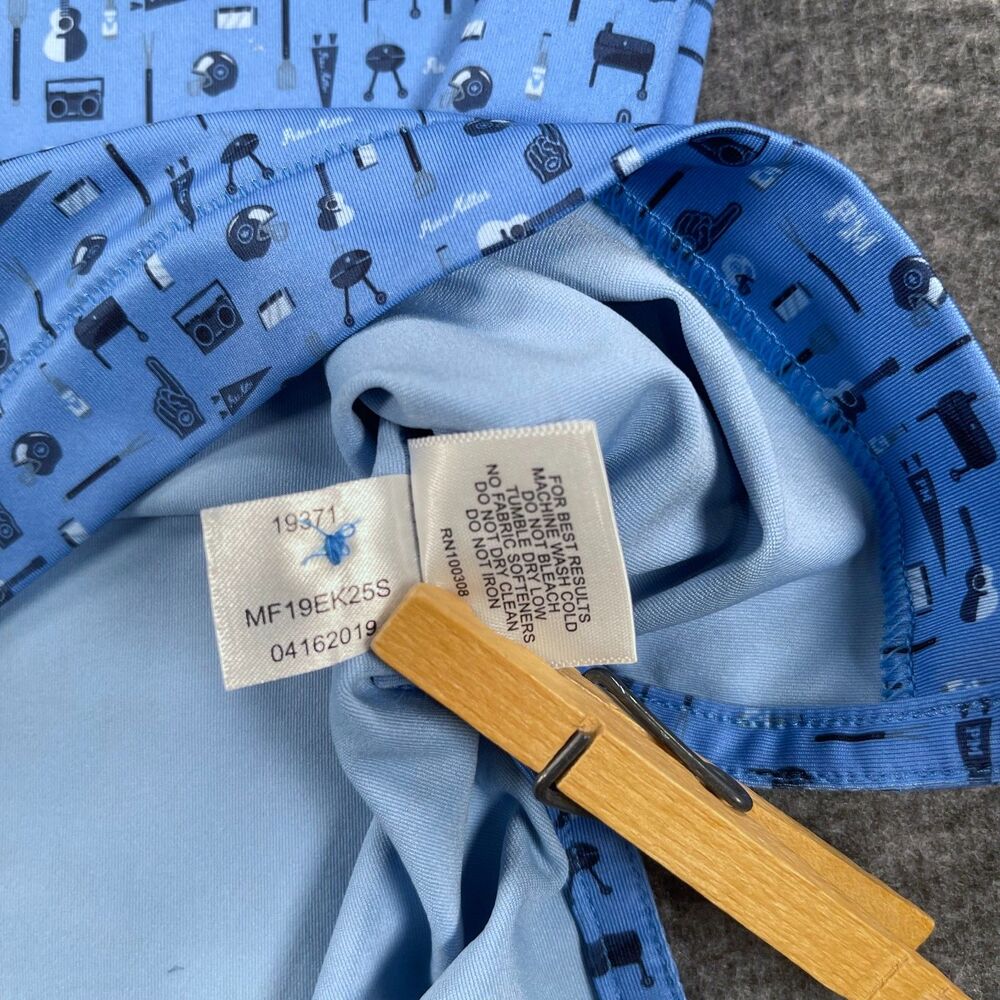 Peter Millar Landmark Tailgate Polo Large Blue Dallas Country Club Golf Shirt - Picture 8 of 12